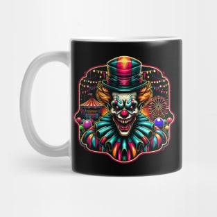 Carnival Clown: Eerie Vector Illustration Mug